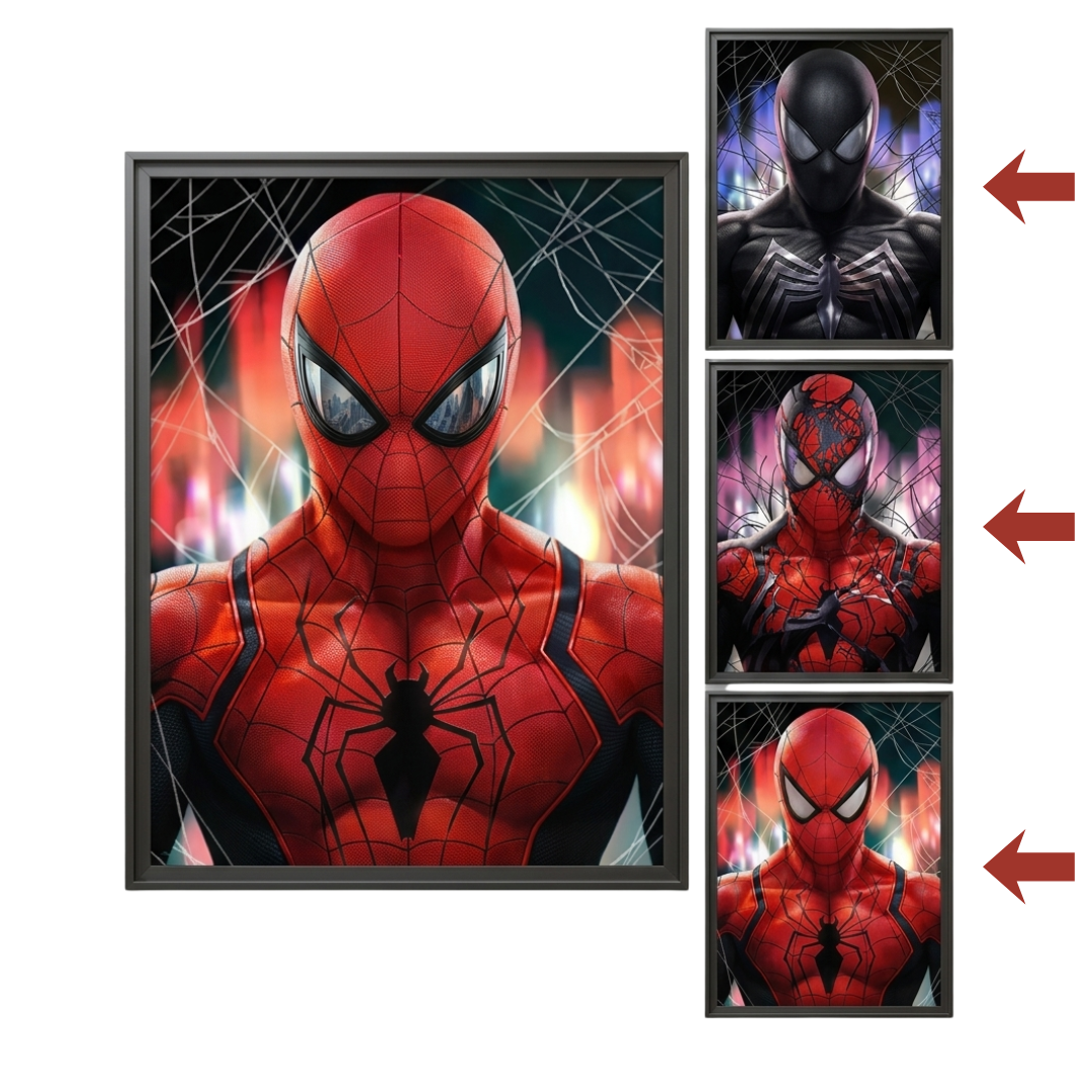 Poster 3D Héroe Araña – Efecto Cambio Visual